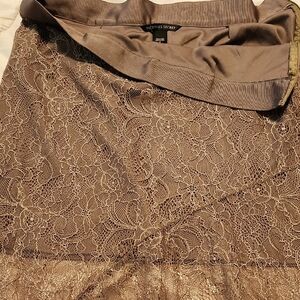Victoria's Secret Taupe Lace Skirt
